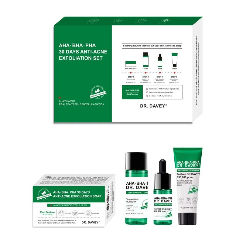 Best Selling Teatree Removal Anti Acne Cream Set Skin Care