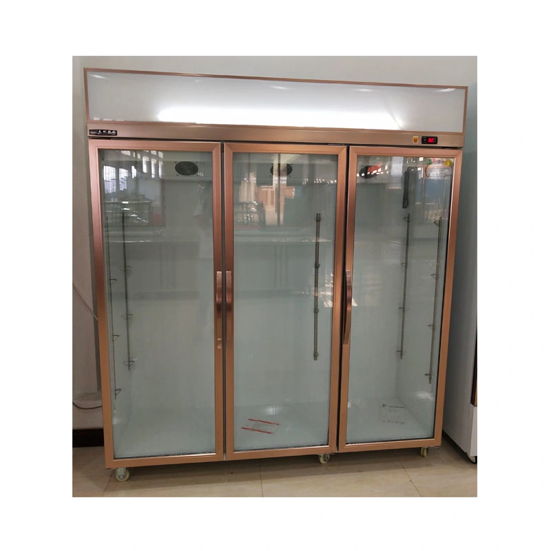 3 Door Cold Display Cabinet Retail Store Display Showcase Used Supermarket Refrigeration Equipment for Sale