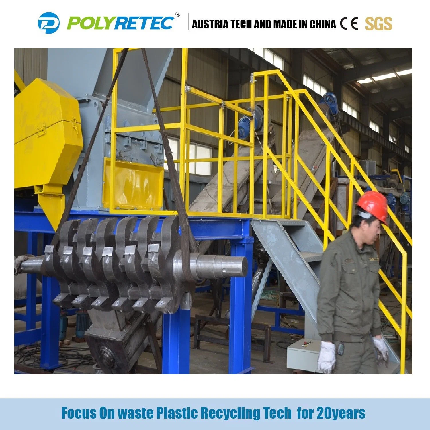 Machine à concasseur pour déchets plastiques agricole personnalisable pour tuyaux en plastique PPR/PVC/Pb Recyclage