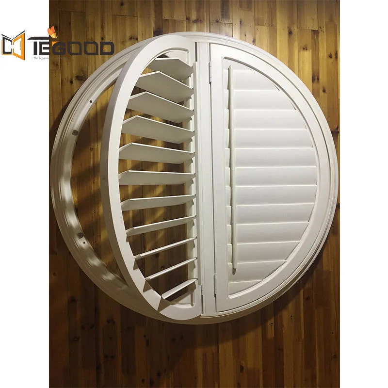 Ventana personalizada profesional formas especiales obturador circular pequeño de ventana Para la venta