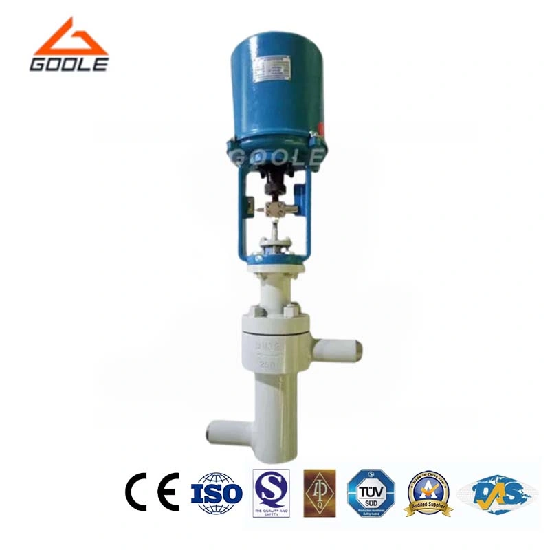 High Temperature High Pressure Butt Welded Ends Electric Actuated Globe Control Valve