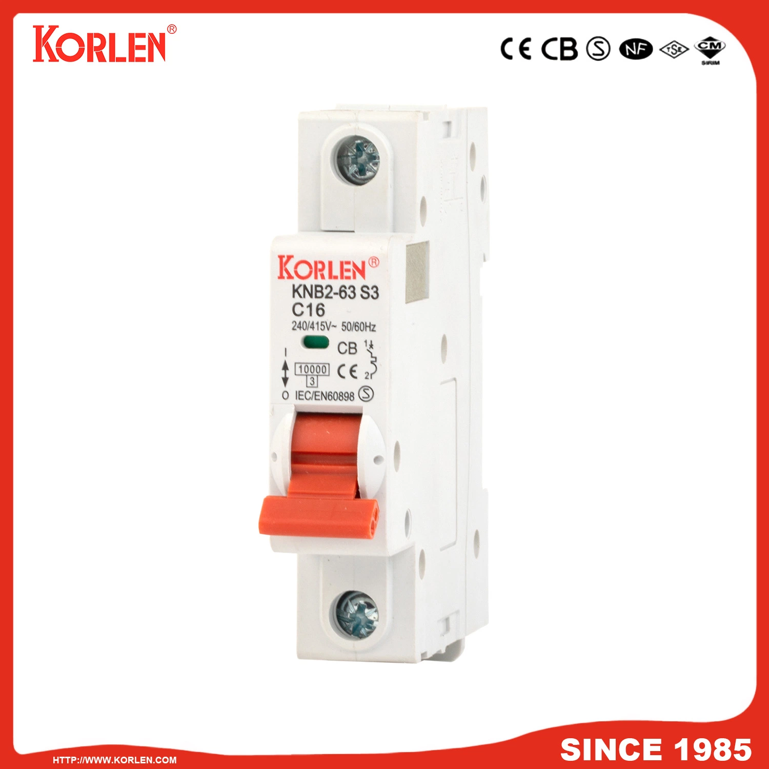 New Type MCB 1A-63A Miniature Circuit Breaker 7.5ka/10ka with RoHS CE CB