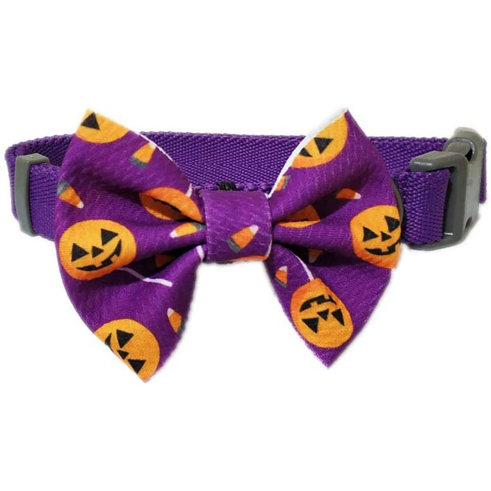 New Halloween Style Pet Supplies Dog Collar with Bow Tie Dog & Cat Decorations Puppy Grooming Accessories