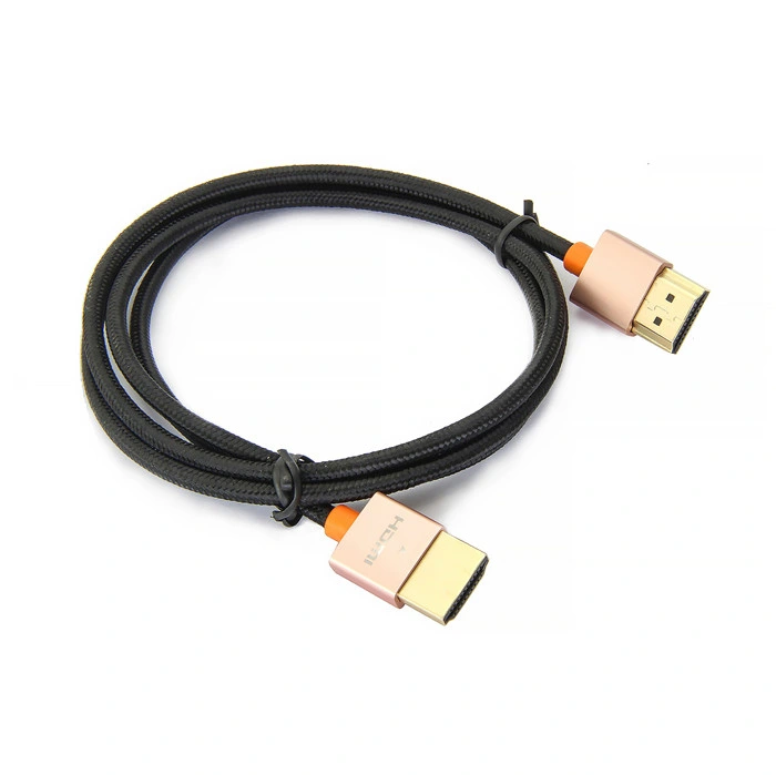 2.0 Portable 4K de oro de 3,6 mm Slim Super Soft PS3 Pequeños Cable HDMI Super Slim HDMI Cable