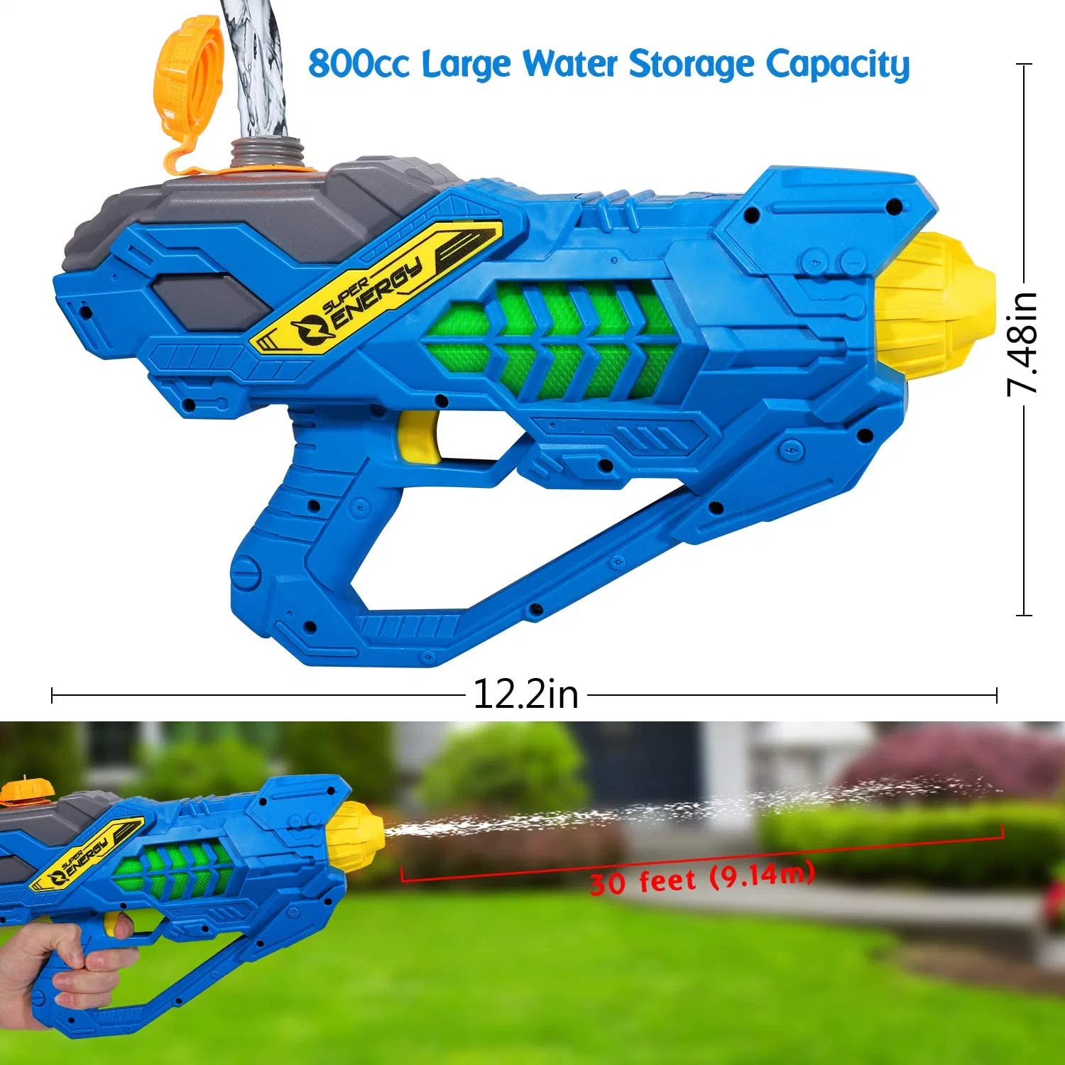 Elektrische Wasserpistole für Kinder Langbereich-Spritzen für Erwachsene, Wasser-Shooter für Jugendliche Strand Schwimmbad Wasser Spielzeug