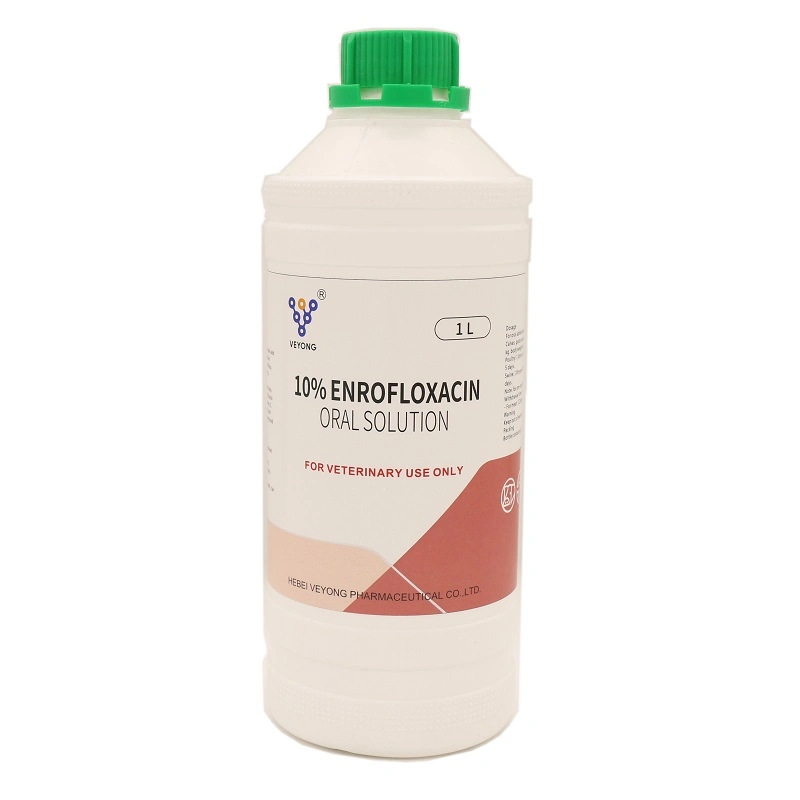 Poultry Medicine GMP Manufacturer / Supplier Enrofloxacin 10% Oral Liquid for Animal