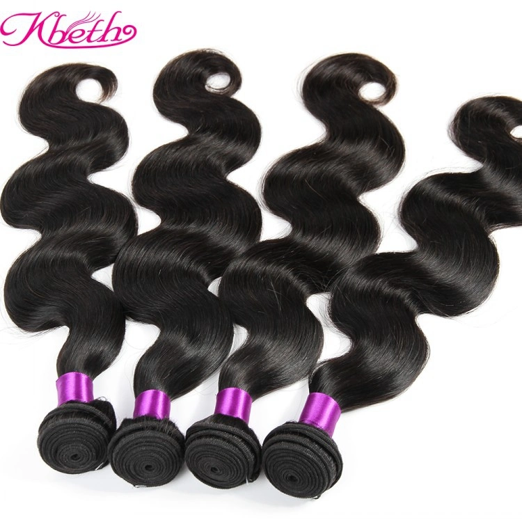 Kbeth Human Hair Extension for Black Women Подарочные 2021 100% Real Remy Human Волосы длиной 16 дюймов пакет волны тела С укупороком 4*4 HD Remy Mink Weaving