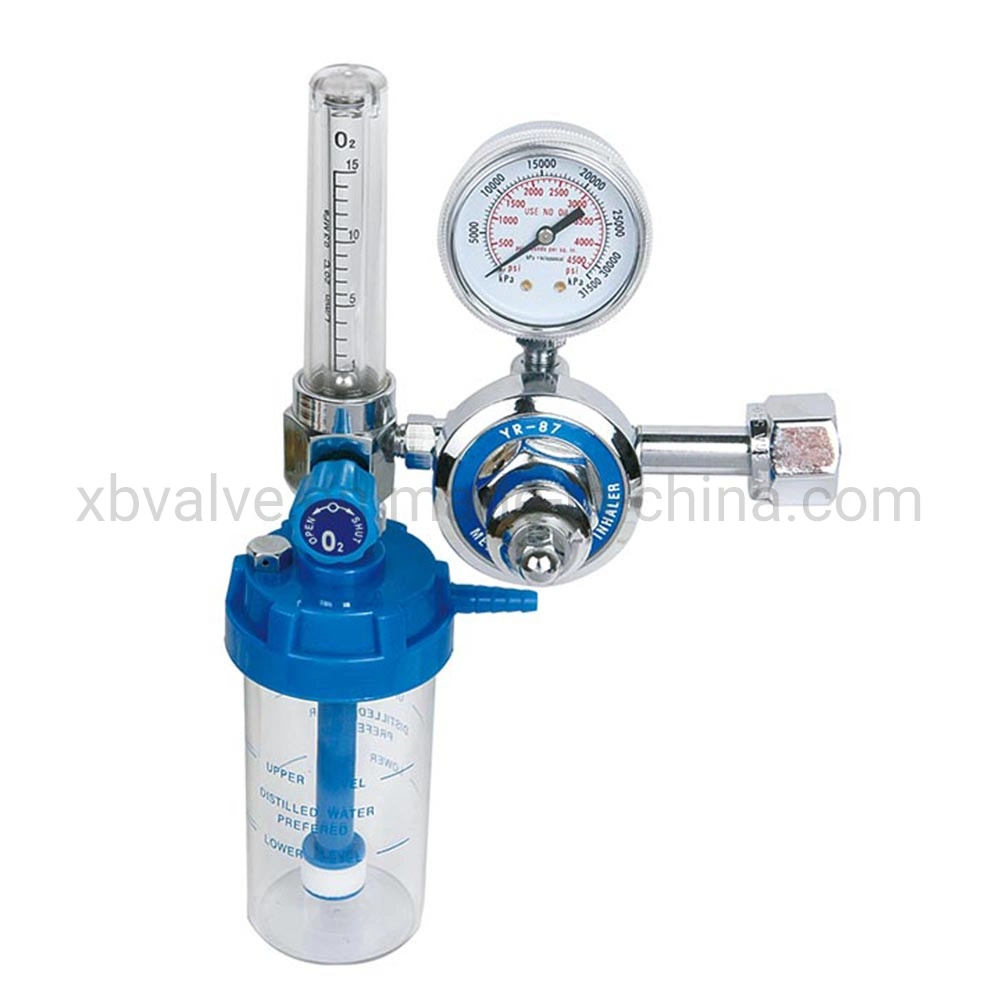 Wholesale Oxygen Equipment Medical Device First Aid Oxygen Regulator with Flow Meter and Humidifier for Oxygen Gas Cylinde