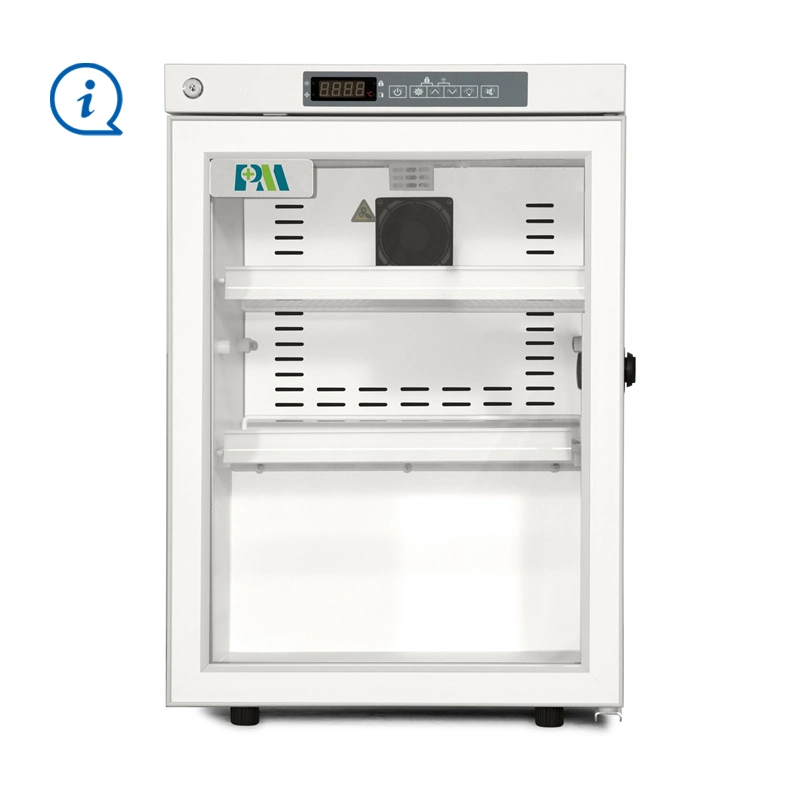 60L Mini Portable Medical Pharmacy Refrigerator with Glass Door for Hospital Laboratory Equipment