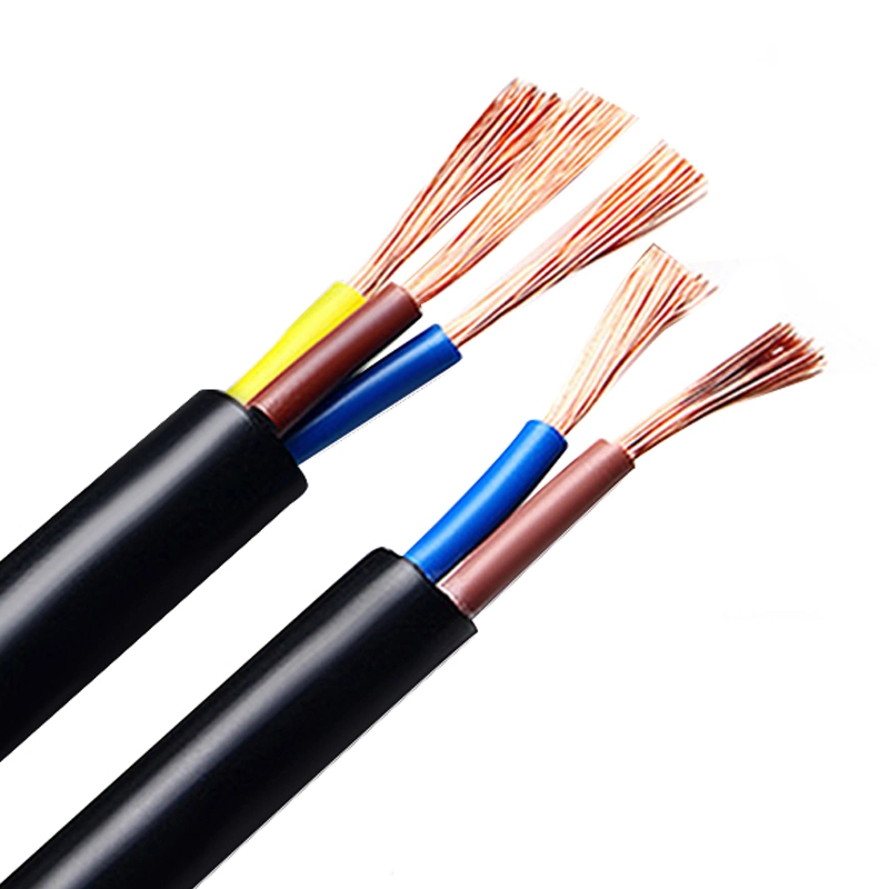 Flexible Cable 1.5mm2 2.5mm2 H05VV-F Multiple Conductor PVC Insulated Black Colour Round Power Cable with RoHS Certificate