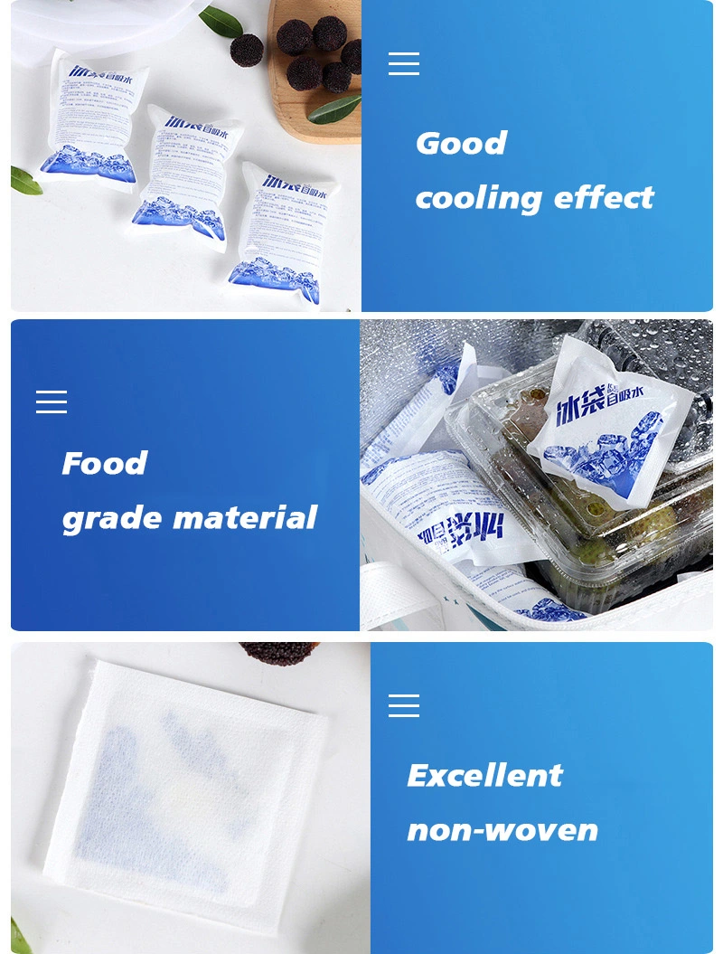 180 Ml Wholesale/Supplier Reusable Ice Packs Custom Design Self-Priming Water Food Dry Ice Gel Pack