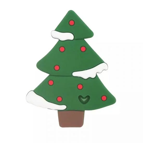 Brand New Christmas Tree Silicone Teether DIY Crafts Teething Toy