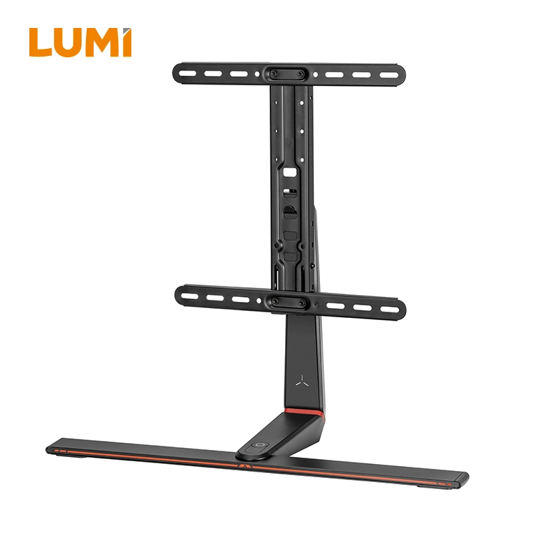 Factory Manufacturer Swivel Free Tilting Adjustable RGB Lighting Gaming Tabletop TV Stand