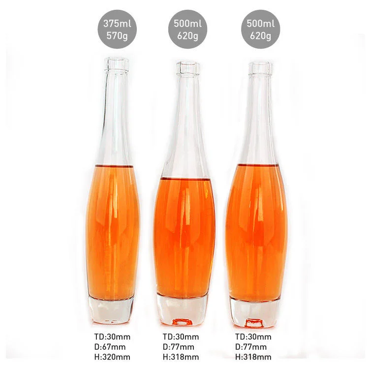 Customized Transparent Thickened Ice Wine Bottle Frosted Fruit Wine Bottle