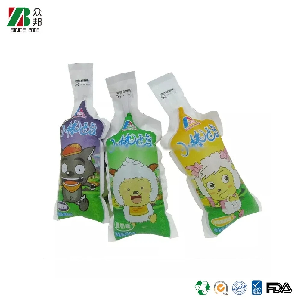 Factory custom soft plastic printed laminated packing materials yogurt packaging bag