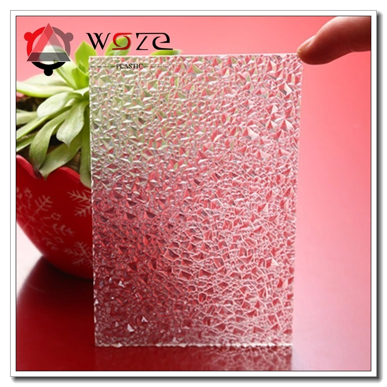 Anti-Fog UV Coating Both Sides Embossed Poly Carbonate Sheet for Bathroom Toilet Shower