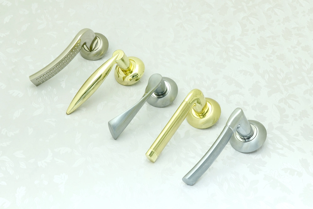 Mortise Door Lock/Zamak/Zinc Alloy/Aluminum Door Handle with Round Rosette (Z01076)