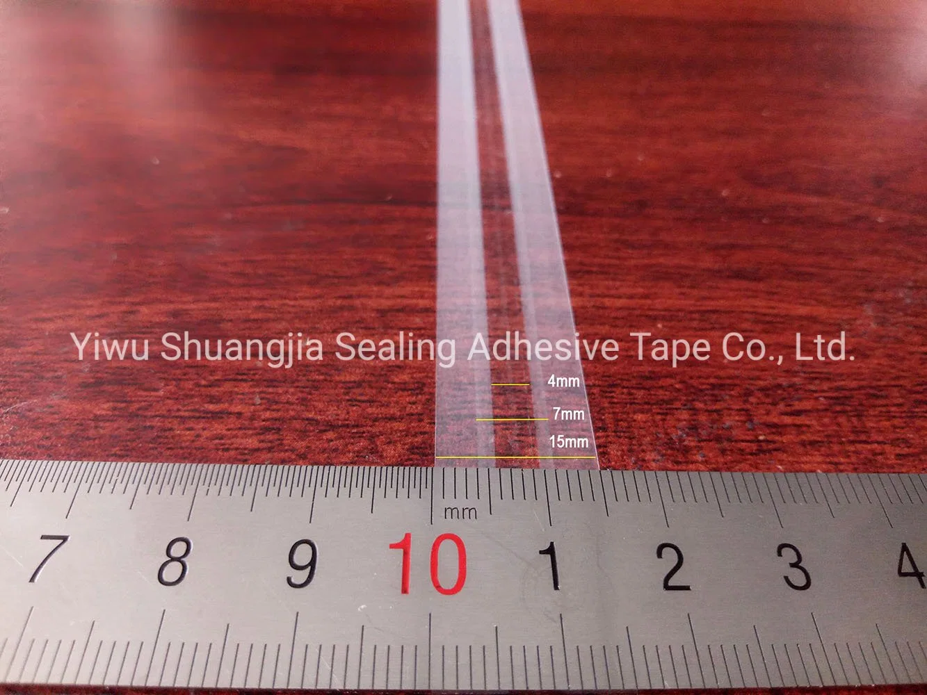 15mm *10000m HDPE Double Sided Adhesive Resealable Sealing Tape, Glue at Middle