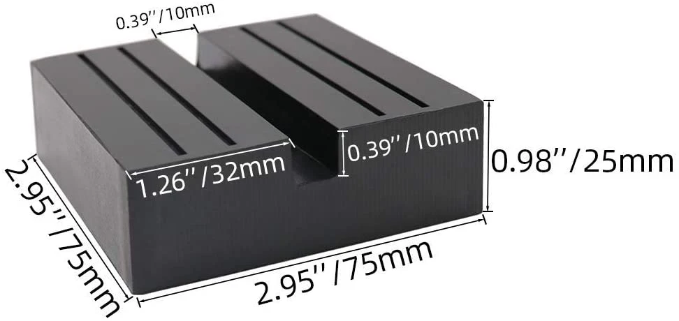 Jack Rubber Pad, Car Black Anti-Slip Rail Pinch Weld Adapter Support Block Heavy Duty for Car Lift