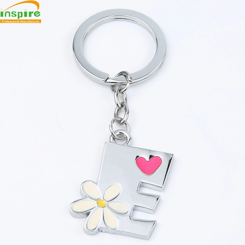 Promotion Souvenir Gift Free Samples Custom Wholesale Metal Letter Key Rings