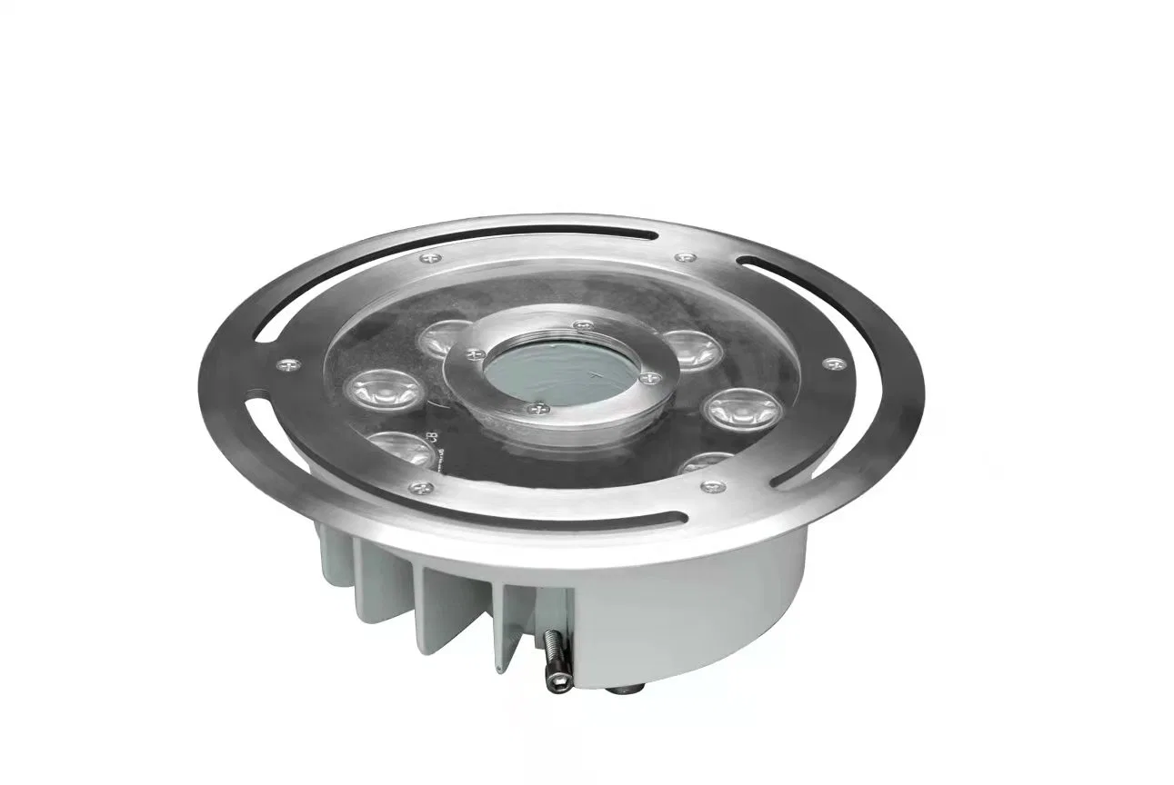 Для использования вне помещений LED фонтан кольцо лампа 6 Вт 9 ВТ 12W 18W DMX управления из нержавеющей стали IP68 подводного круглые погружение RGB фонтан фонари