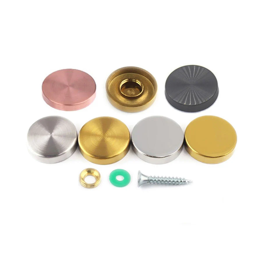 10-25mm Screw Cap with Gold Silver Bronze Rose Brushed Polishing Cover for Mirror Furniture Decorative 10% off