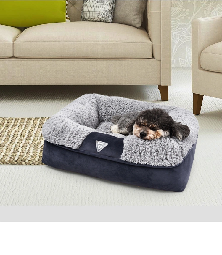 Cachorro de perro caliente cama para perros con materiales reciclados