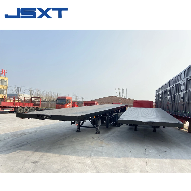 High quality/High cost performance  Coupled Flatbed Semi-Trailer Logistics Transportation Cargo