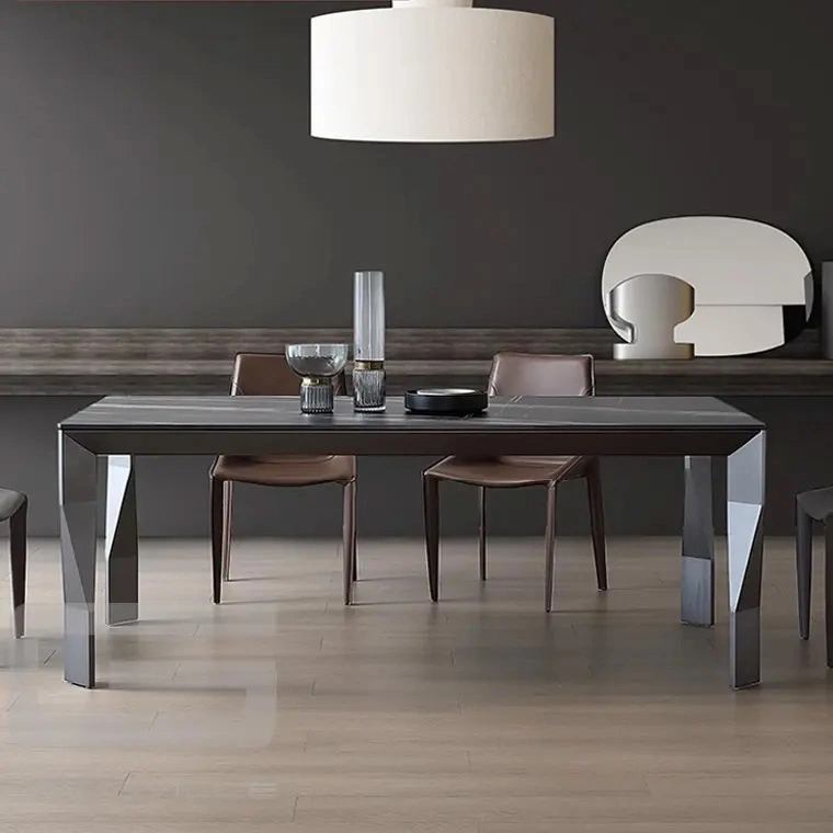 Square Italian Luxury Contemporary Mable Dining Room Table