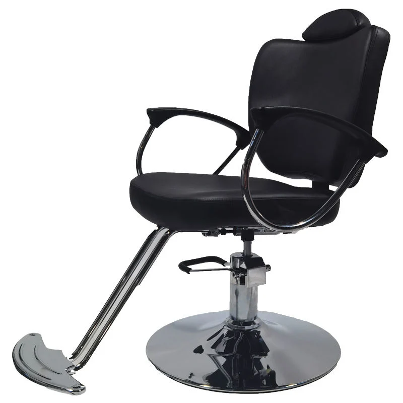 Peluquería negra elegante Vintage Salon Barber silla con pedal