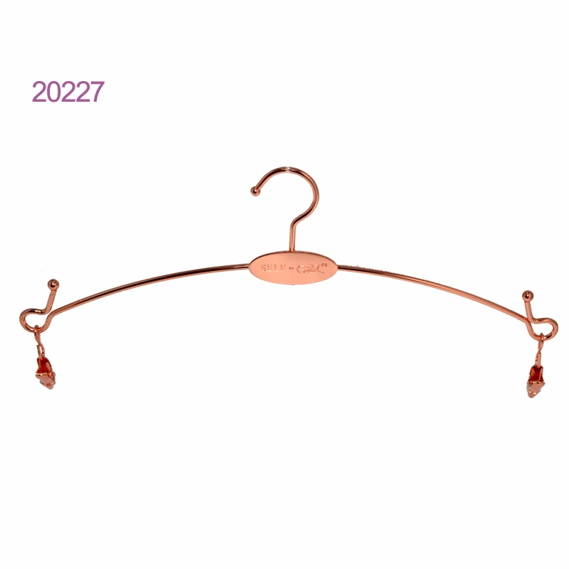 Feuillet personnalisé de luxe aucun métal Or Lingerie Lingerie Hanger