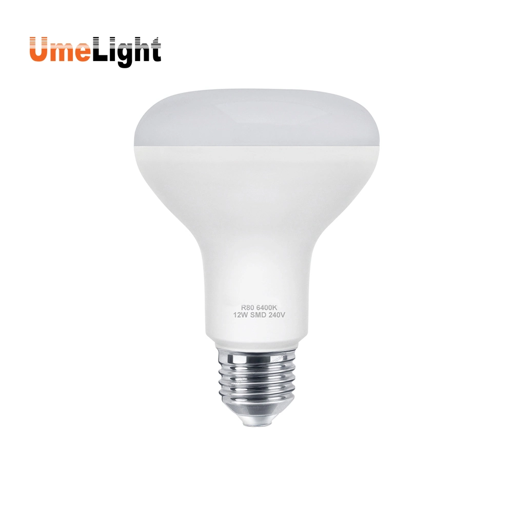 12W LED R80 Lampe réflecteur E27 6400K Blanc froid Projecteur 120 Watt Équivalent à une ampoule incandescente Non-dimmable La lumière est utilisée dans la salle de bain.
