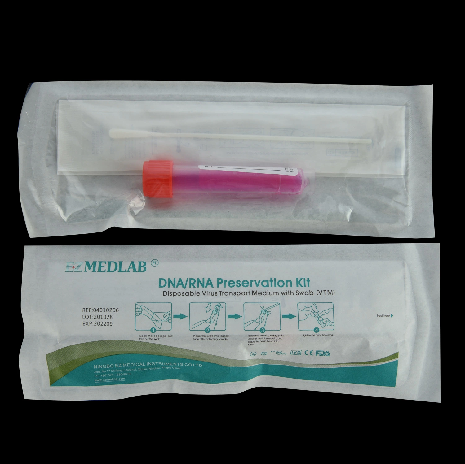 5ml Viral Transportation Medium Tube with Virus Sampling Tube