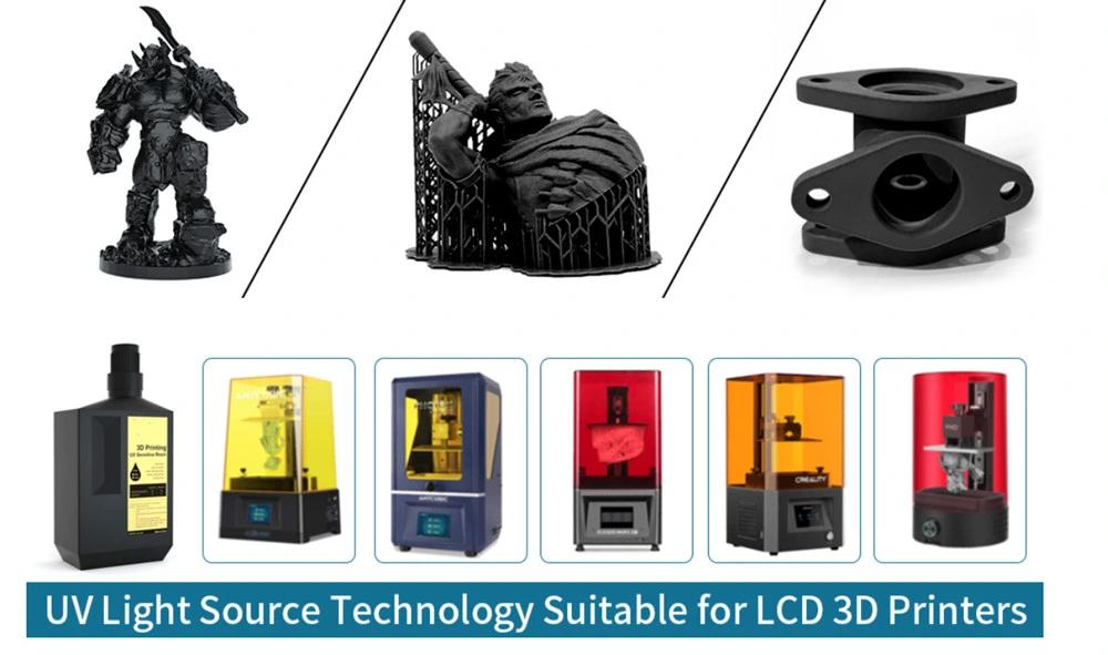 Newest Version High quality/High cost performance  DLP/LCD UV Curing 405nm 3D Printers Standard Black Resin