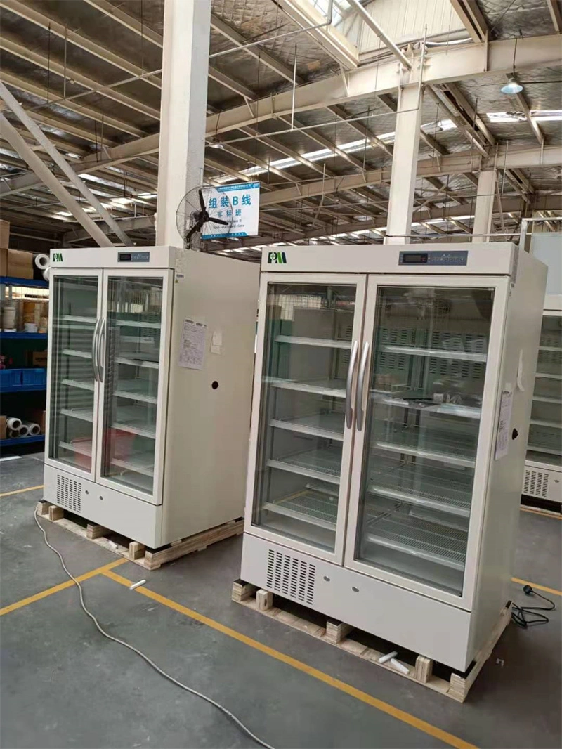 Biomedical Pharmacy Vaccine Refrigerator Drug Fridges 1006 Liters Double Glass Door