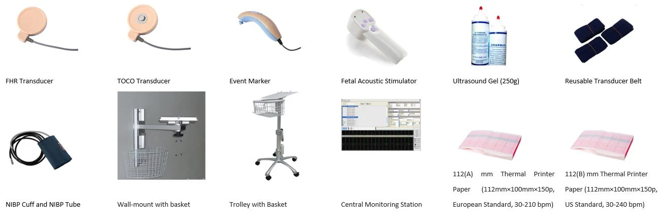 Hospital de 10,4 pulgadas de latido del bebé la supervisión del Monitor Fetal Doppler High-Tech Precio