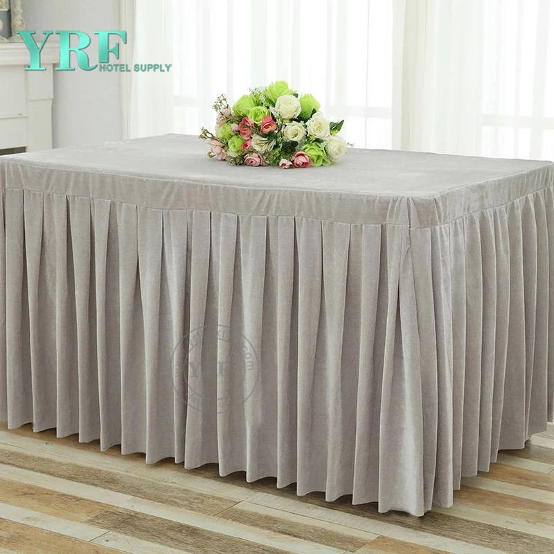 Plastic Ruffled Folding Table Skirting Tablecloth