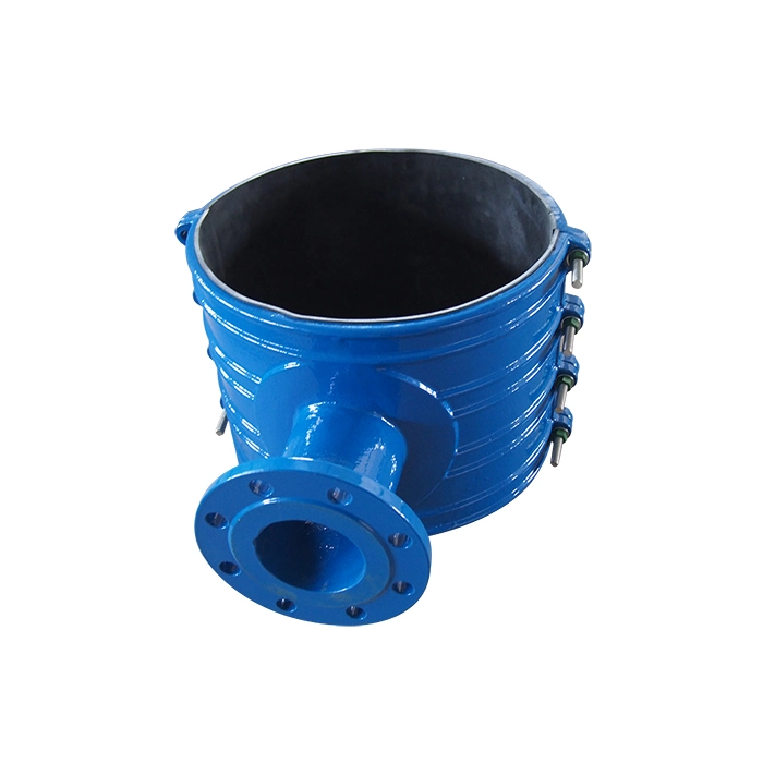 Ductile Iron Saddle Tee with Flange Branch for PVC/PE Pipes