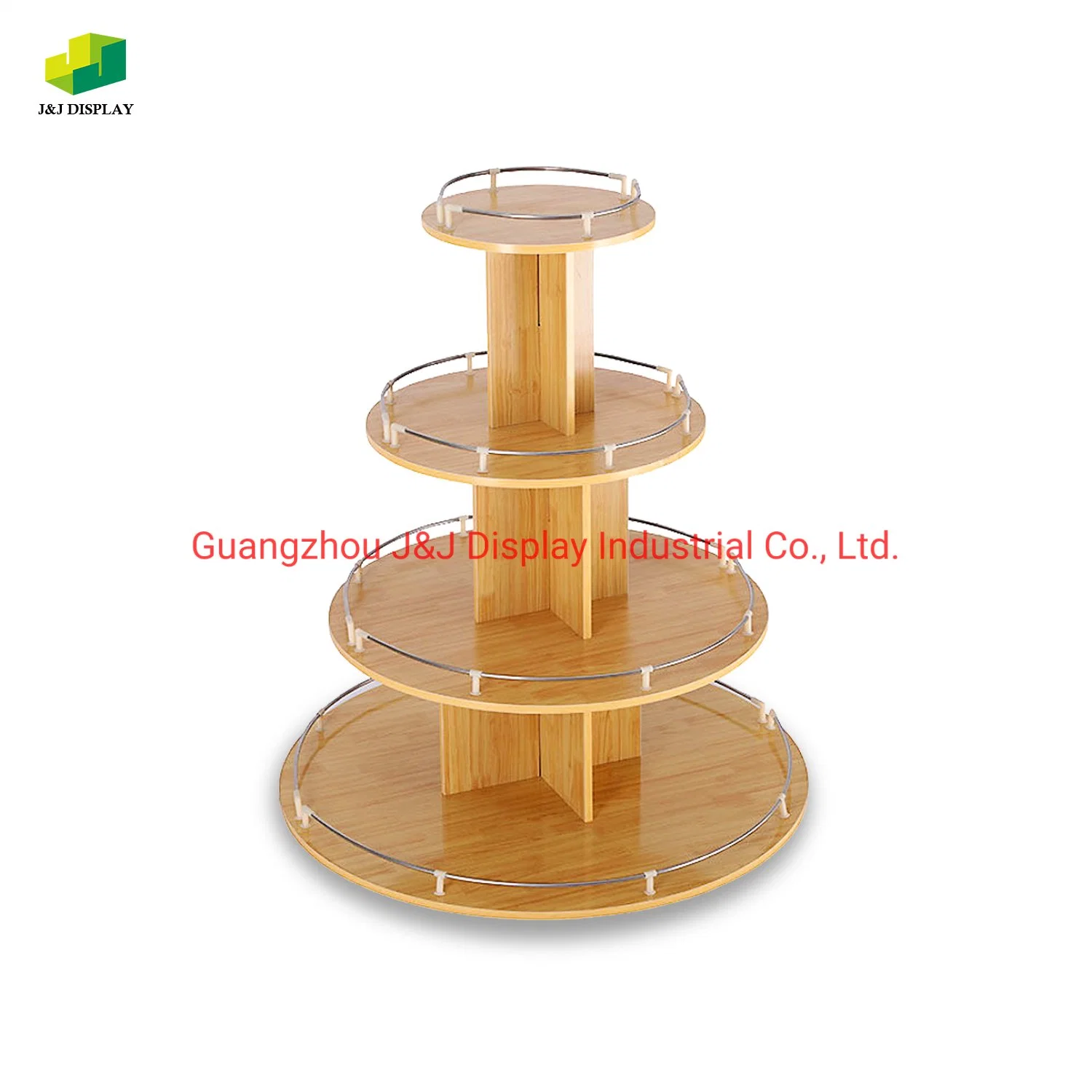 Wholesale/Supplier Retail Store Wood Double Four Sided Rotating Display Rack