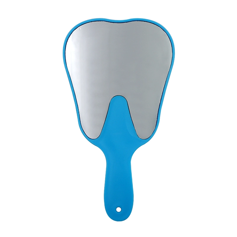 Mango de plástico en forma de diente dientes Oral Care irrompible espejo dental del paciente Herramienta para uso médico dentista
