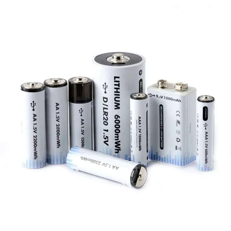 Wholesale/Supplier 1.5V 3V 2200mwh AA USB Customize Rechargeable Lithium Ion Battery