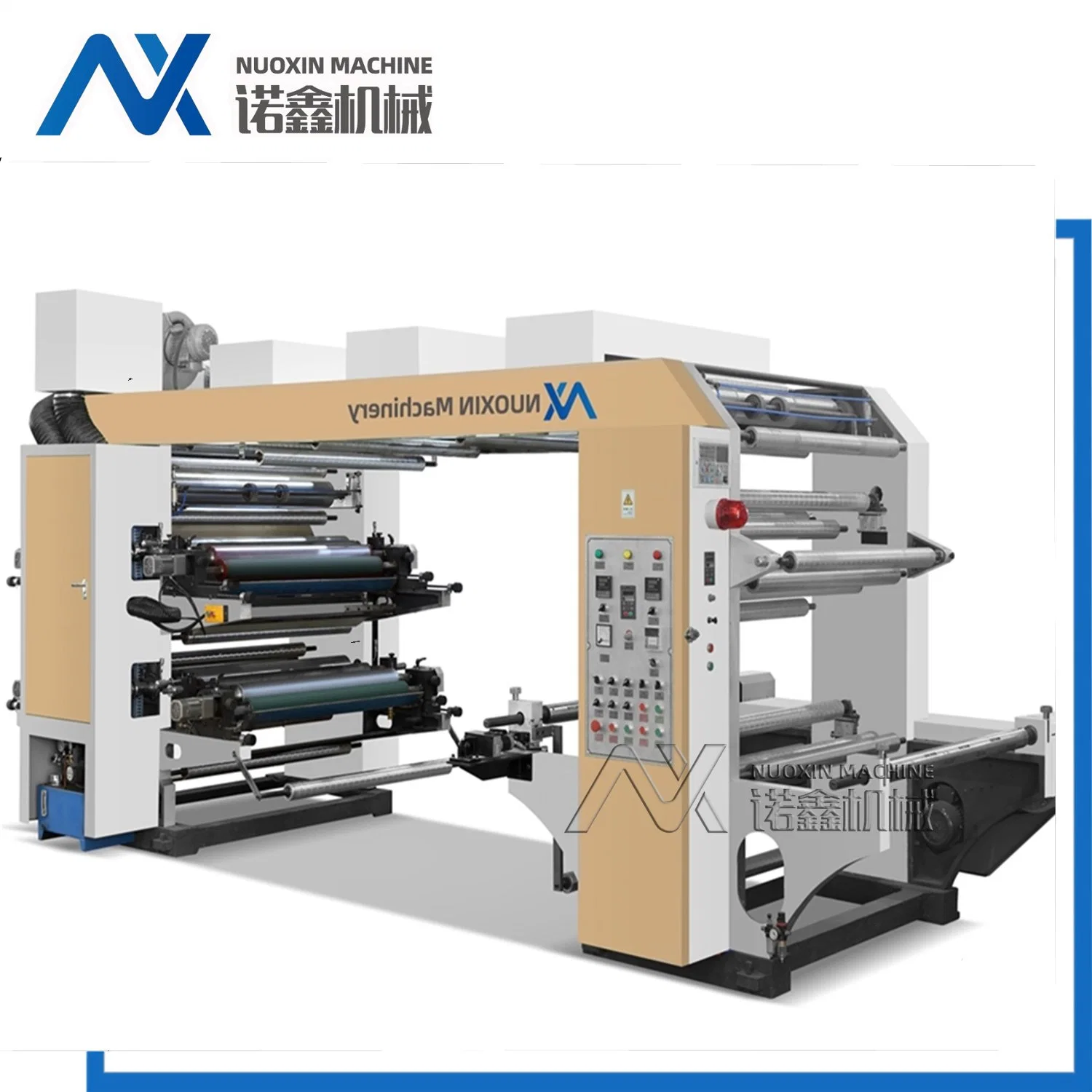 4 Color PE LDPE Film Flexographic Printing Machine