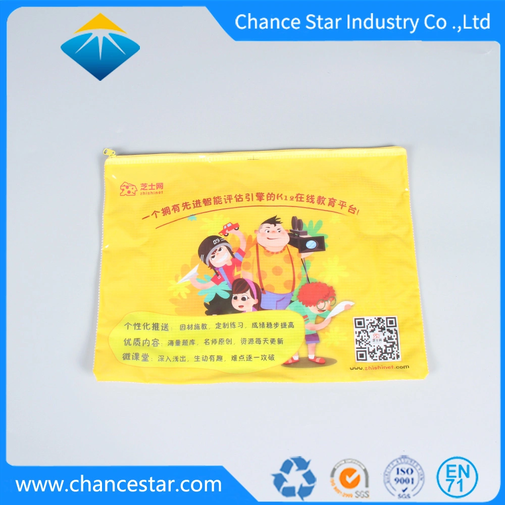 Custom Printed PVC Plastic Mesh Bag with Metal Zipper