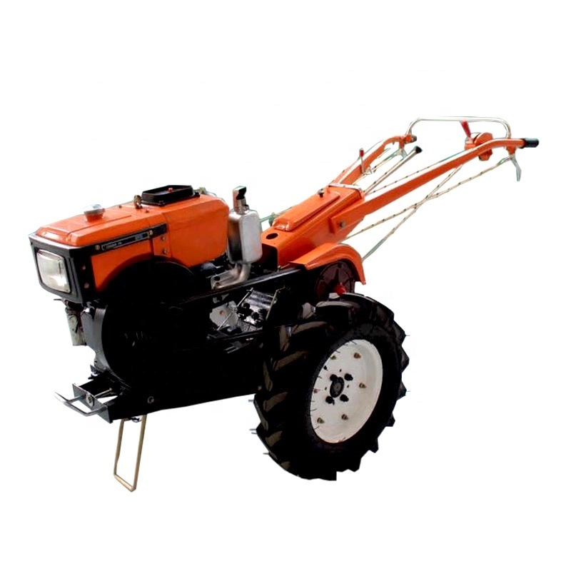 CE-Zertifizierung Zweirad-Pferdetraktor Landmaschinen 10HP Power Bodenfräsen Walking Tractor Mini Farm Garden Handtraktoren Landwirtschaft Traktor Für Landmaschinen