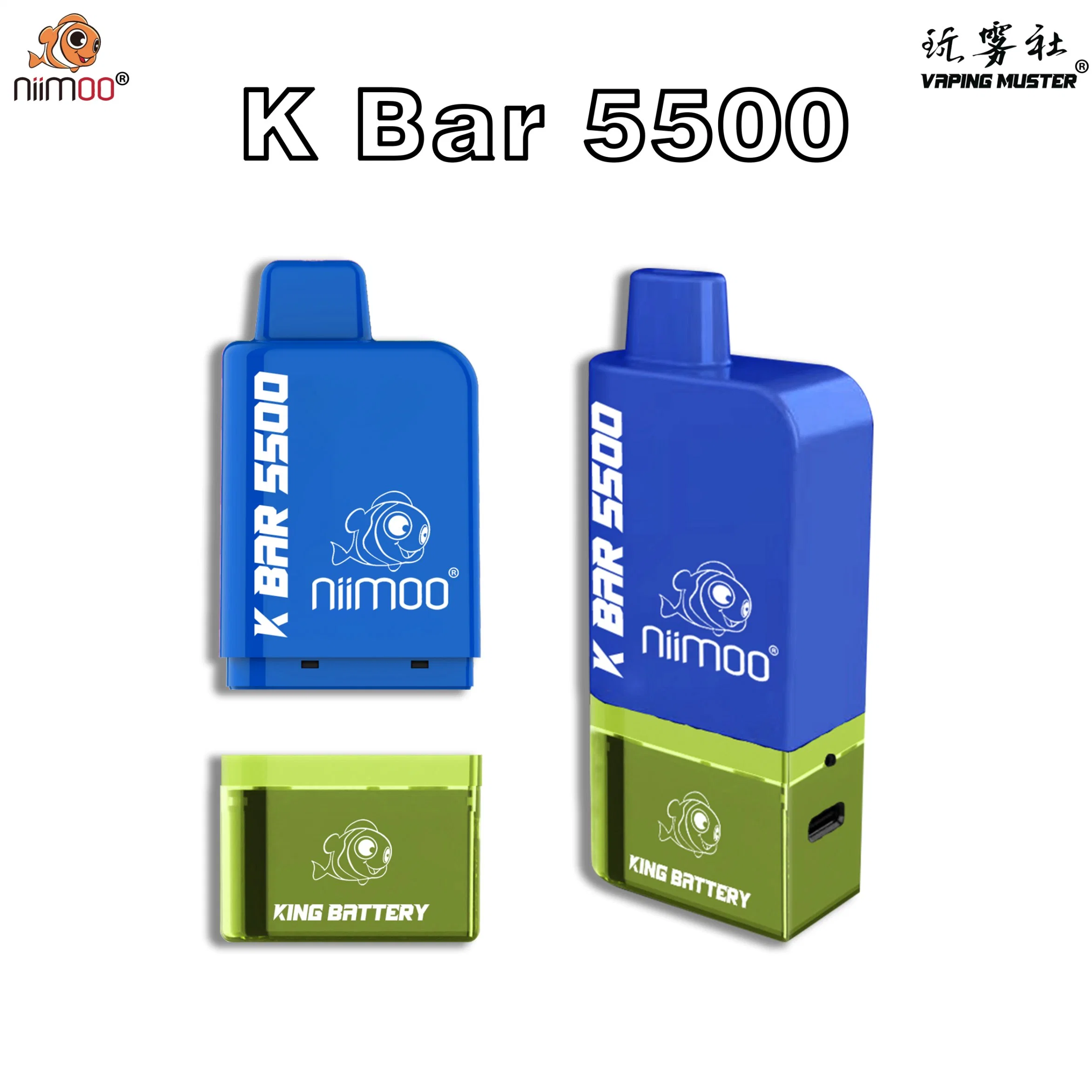 Niimoo Bulk Price Disapoble VAPE Pod 5500 Puffs 14ml jugo Lectrónica Cigarette