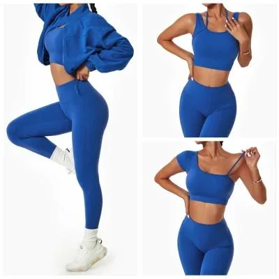 Stylish Sports Bra High Waist Workout Leggings Home Gym Wear Yoga Sets