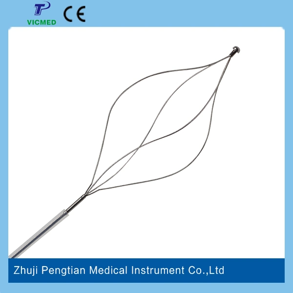 Cesta de la extracción de piedra Endoscopice desechables para la recuperación de los Cálculos biliares