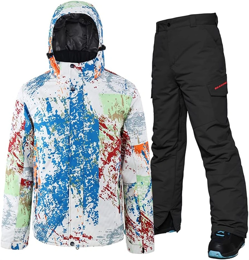 OEM Fashion Windbreaker Breathable Insulated Hardshell Hooded Overall One Piece Outdoor Sports Winter Snow Suit Skisuit