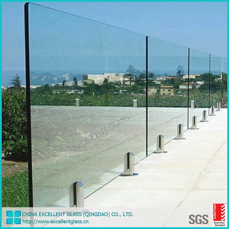 10mm Thick Panel Clear/Ultra Clear/Tinted/Stained/Colored Tempered Glass for Commercial Building