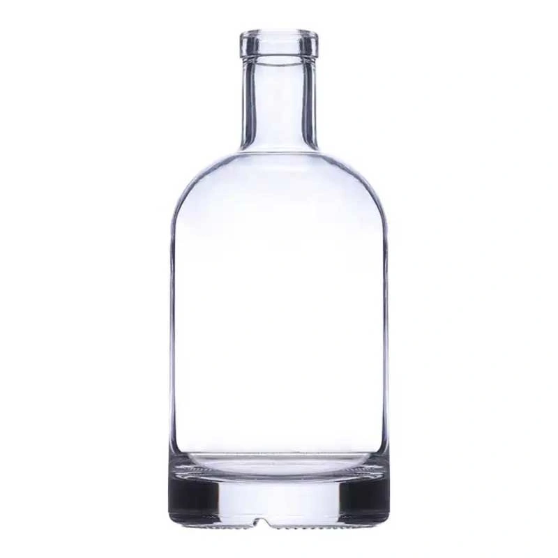 Wholesale/Supplier 500ml 750ml Empty 750ml Glass Bottle Extra Flint Gin Tequila Whisky Rum Glass Bottle Round Bottle for Beverage Packing